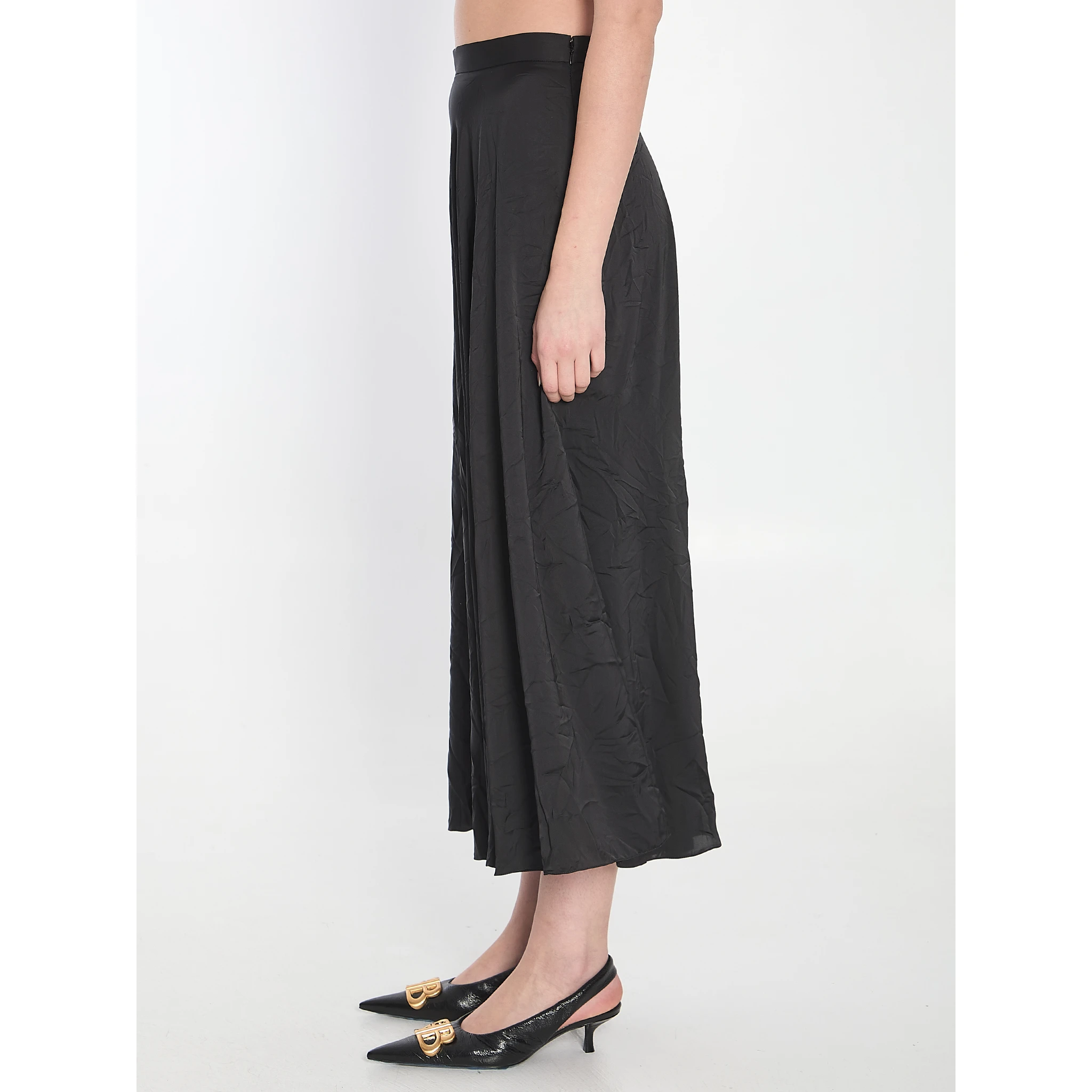 Asymmetrical midi skirt