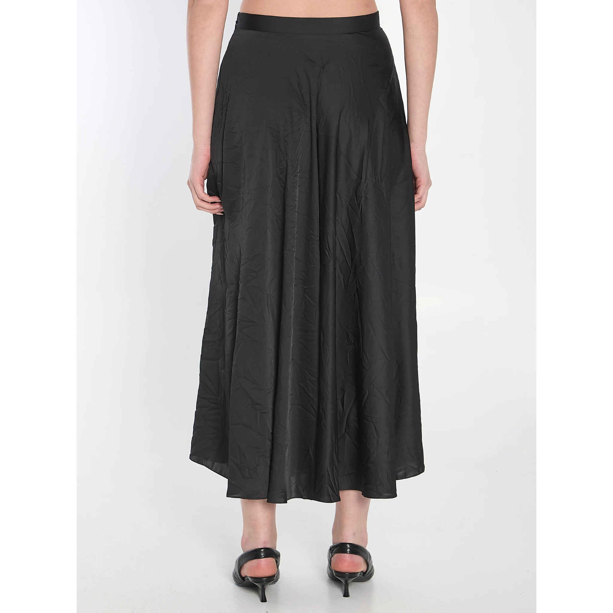 Asymmetrical midi skirt