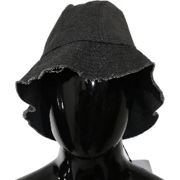 Black Washed Wide Brim Outdoor Bucket Hat