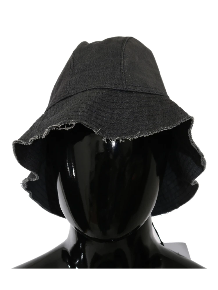 Black Washed Wide Brim Outdoor Bucket Hat