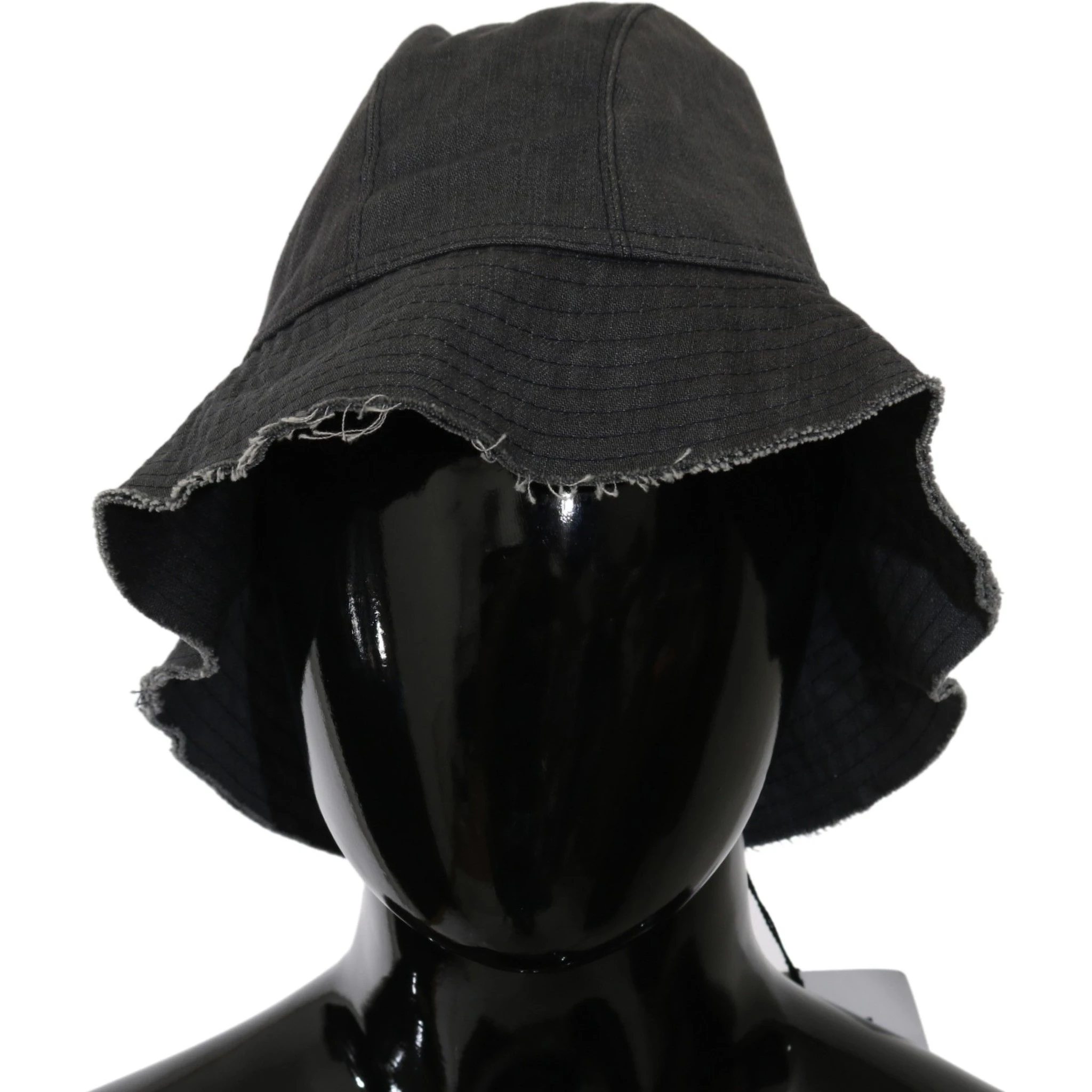 Black Washed Wide Brim Outdoor Bucket Hat