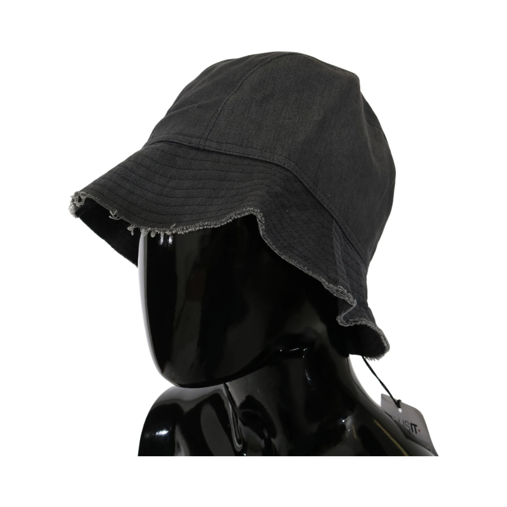 Black Washed Wide Brim Outdoor Bucket Hat