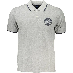 Gray Cotton Polo Shirt