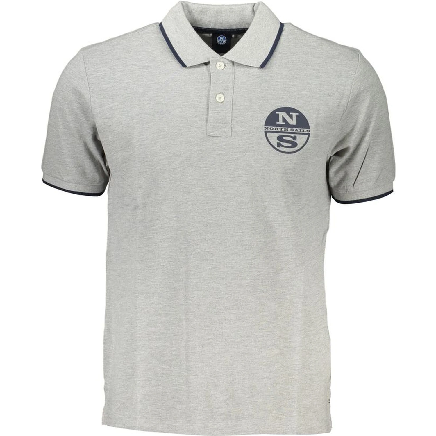 Gray Cotton Polo Shirt