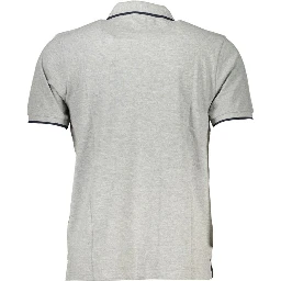 Gray Cotton Polo Shirt