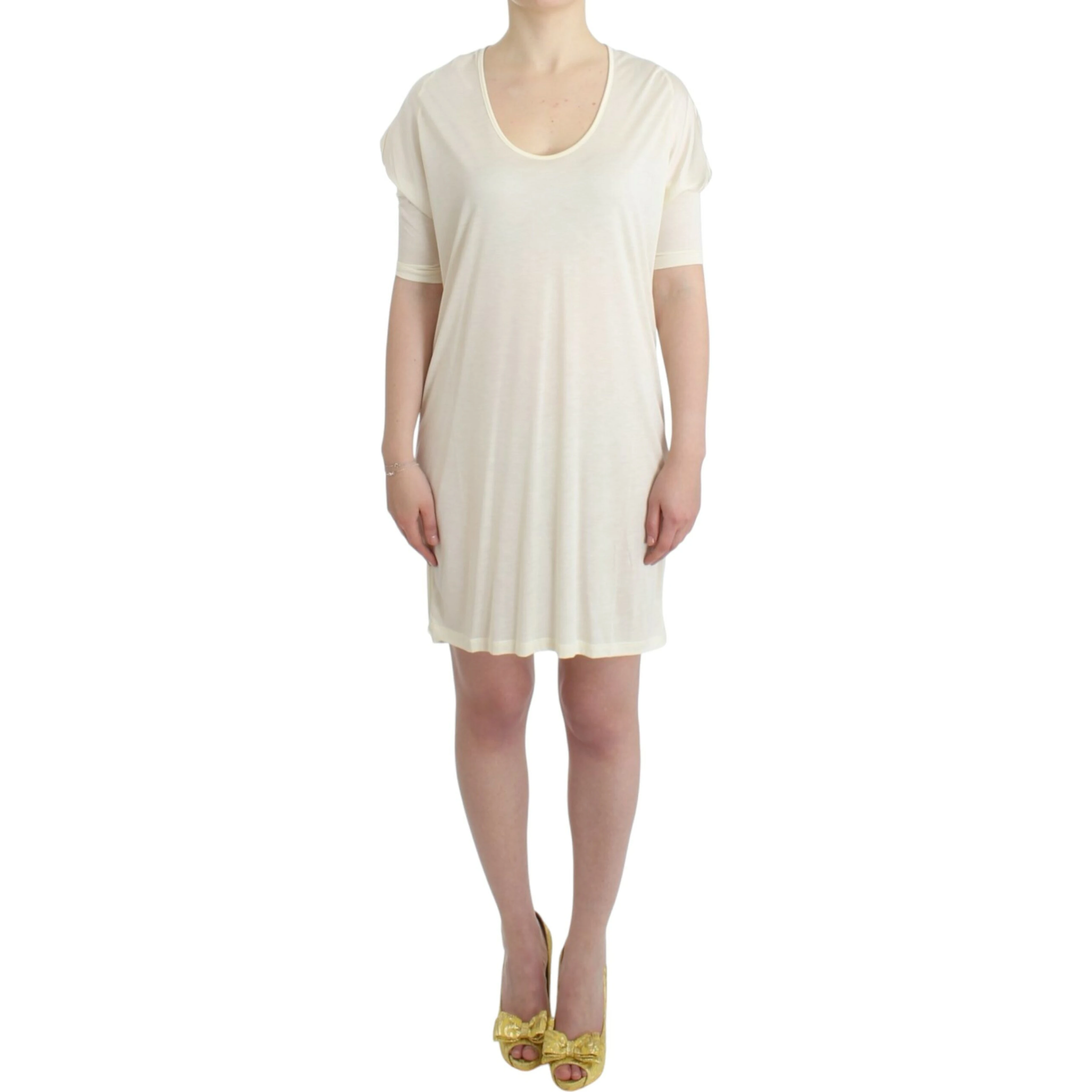 White modal tube dress