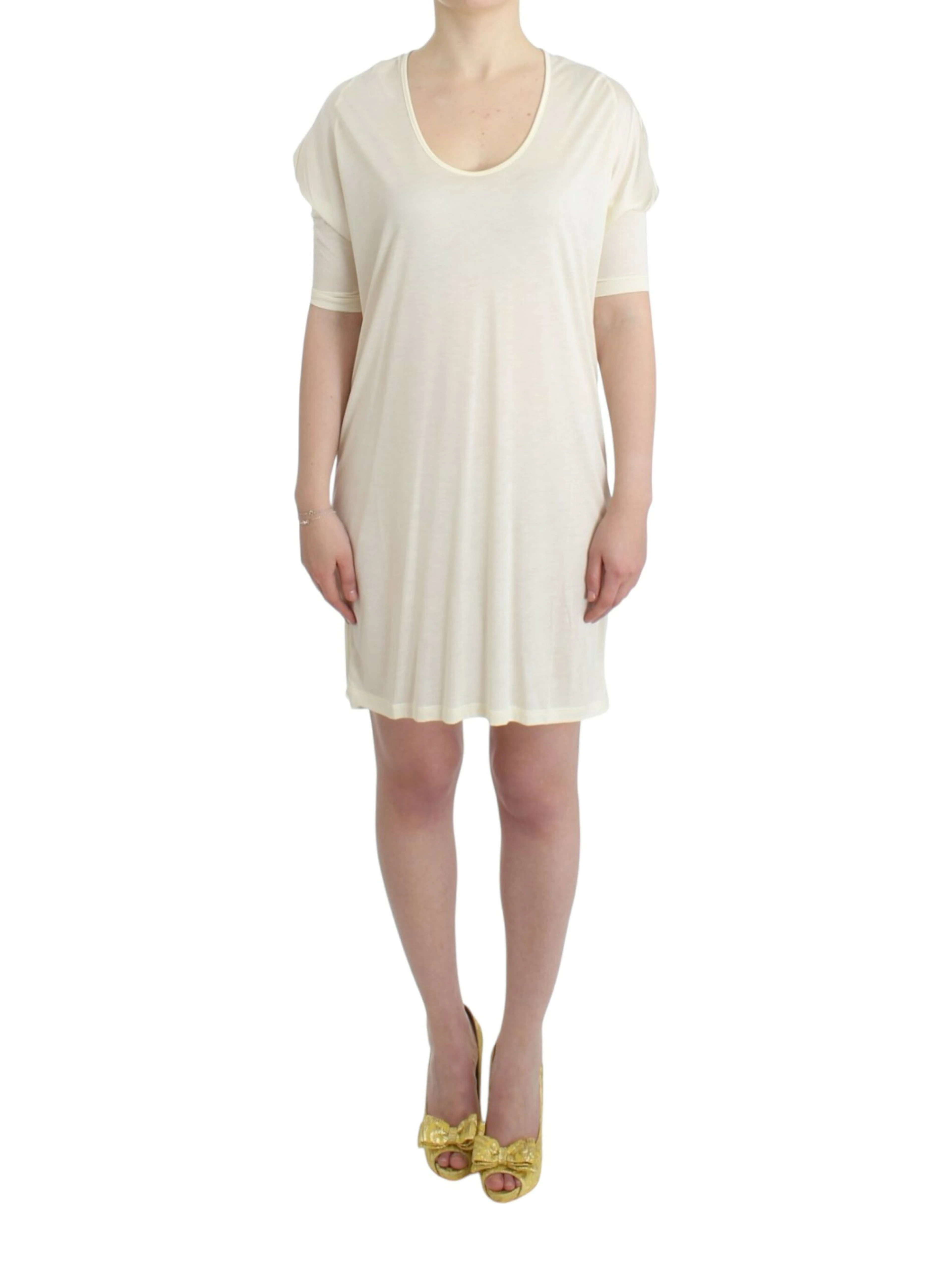 White modal tube dress