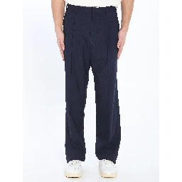 Tailored trousers with front pleats