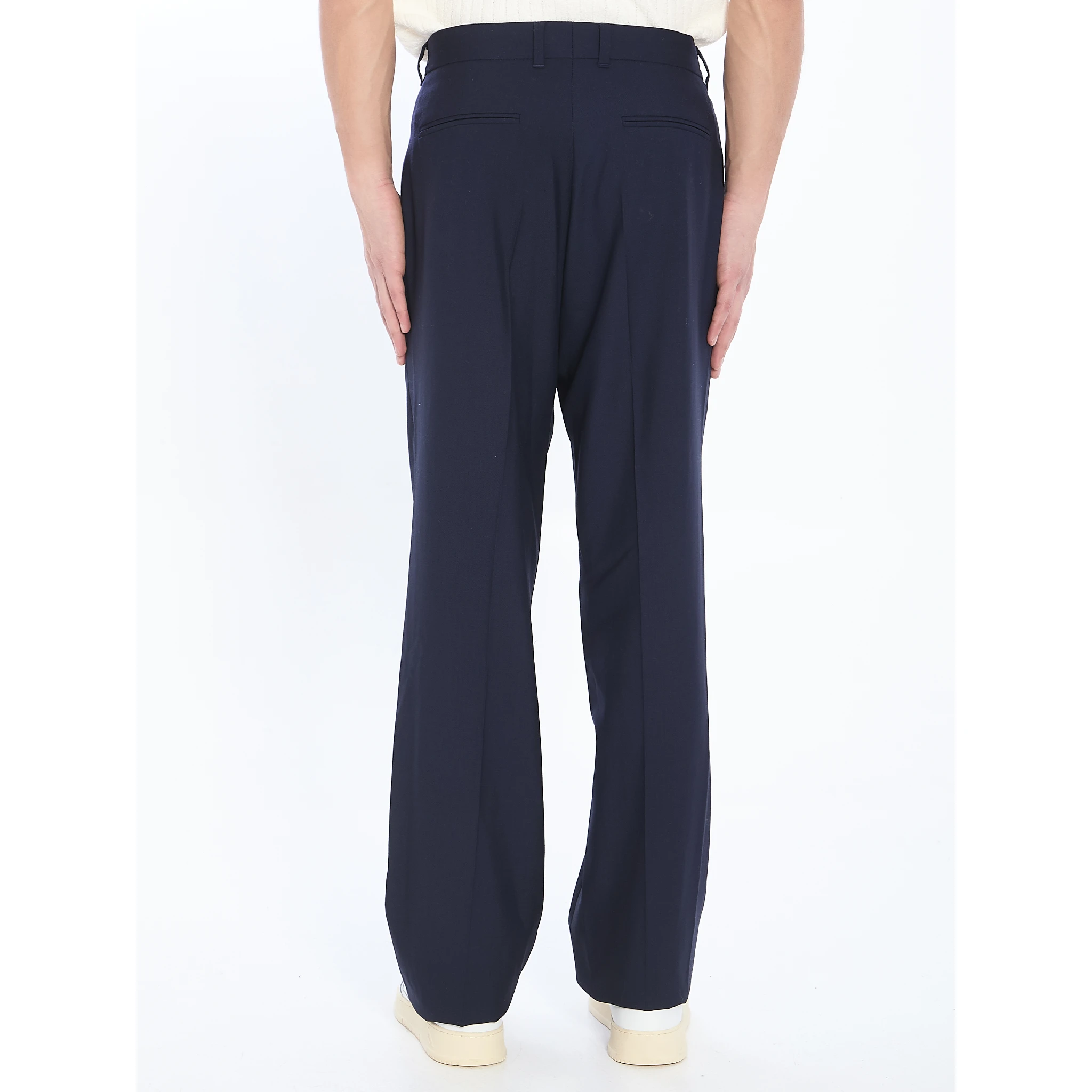 Tailored trousers with front pleats