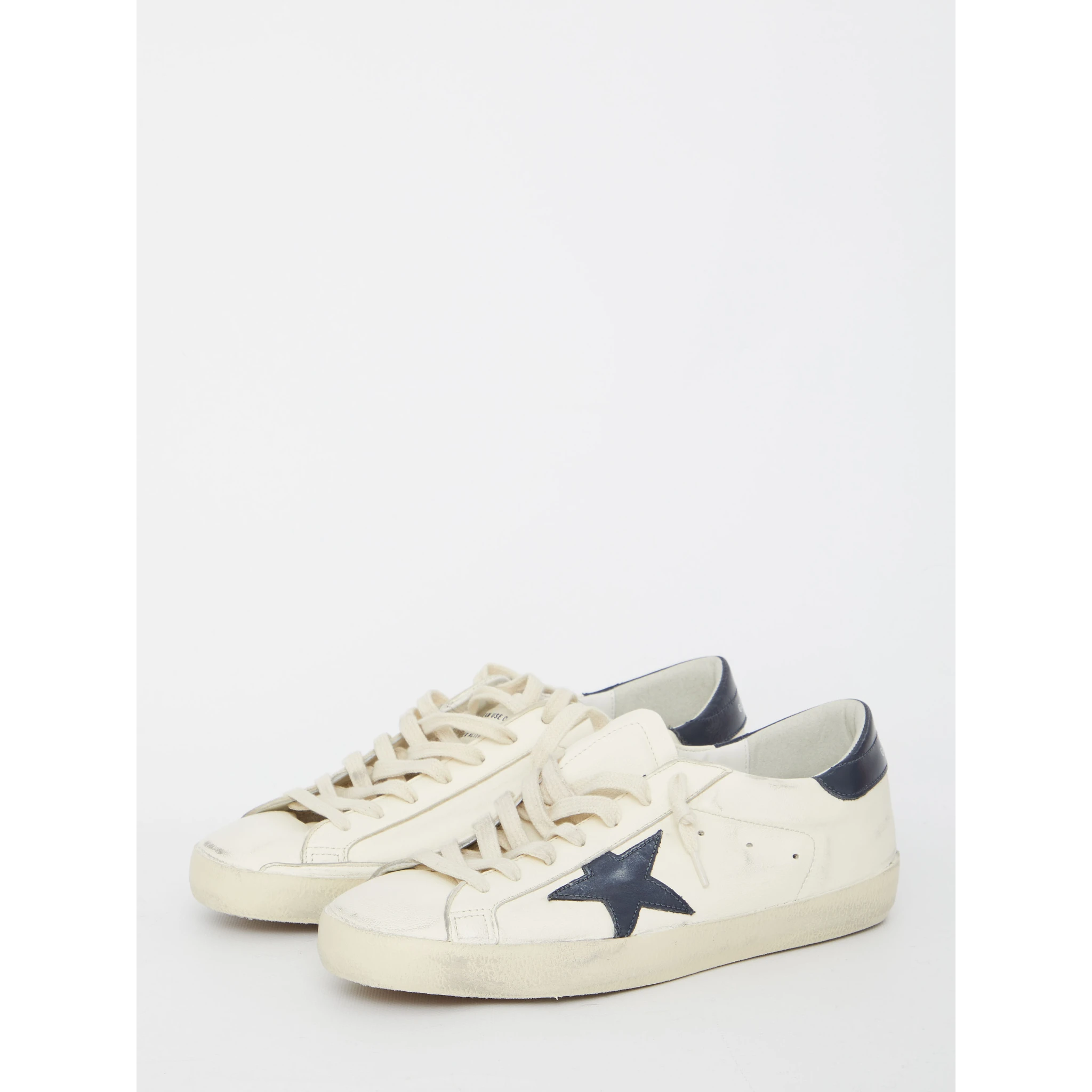 Superstar Sneakers In Beige Leather In White