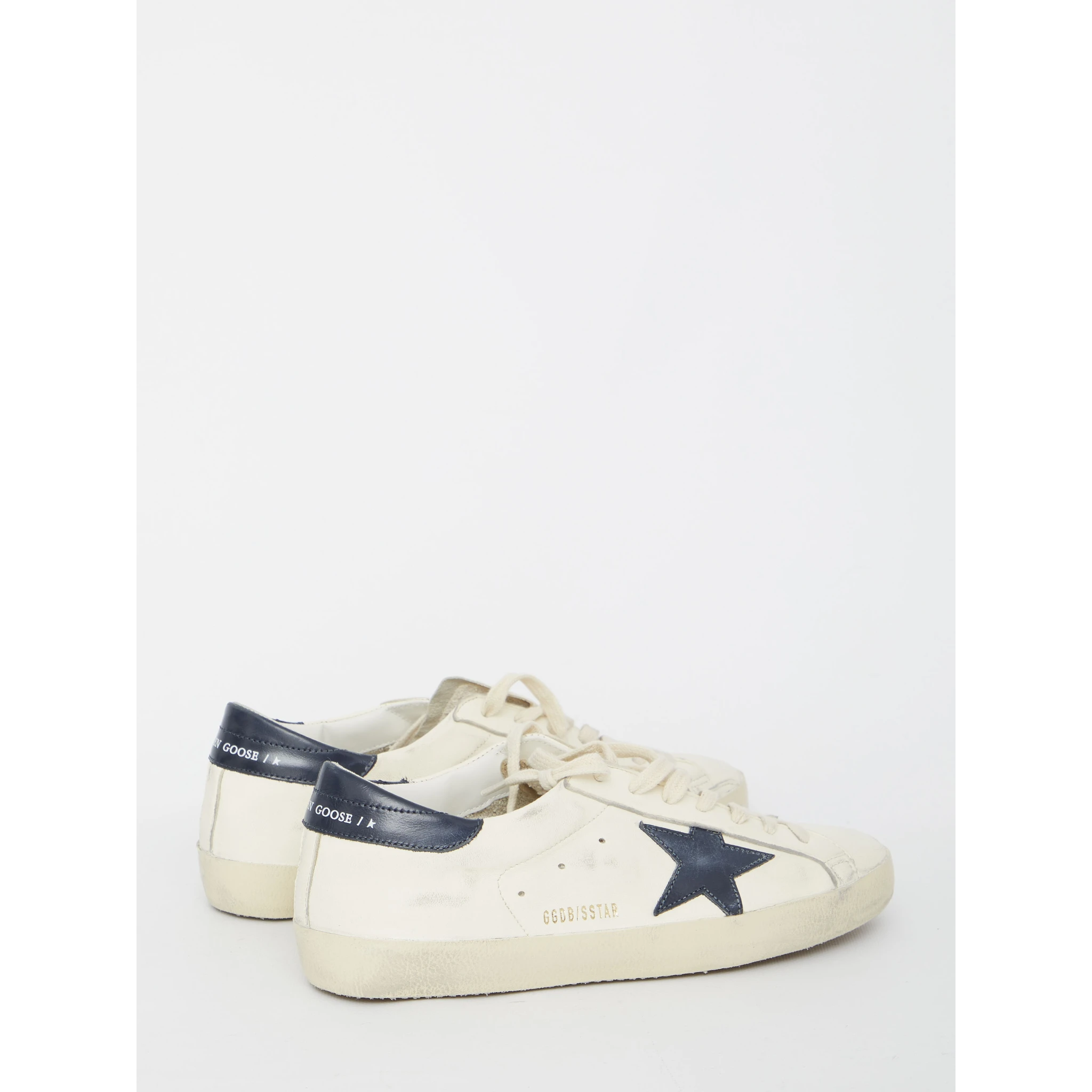 Superstar Sneakers In Beige Leather In White