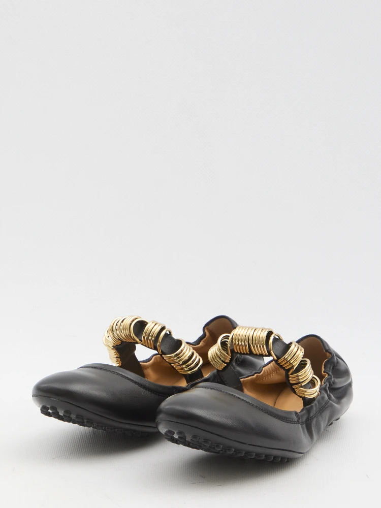 Ballet flats with eyelets alternative