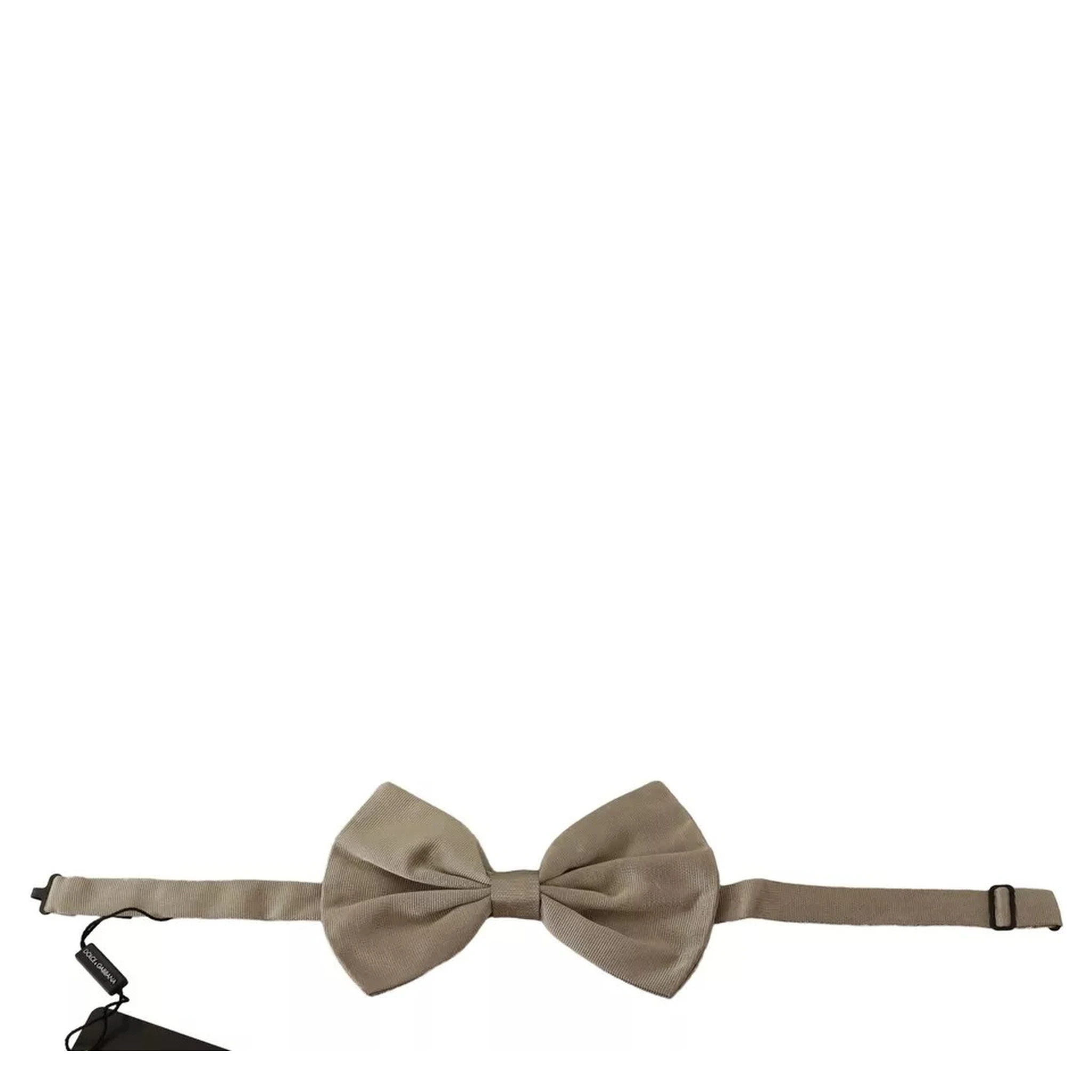 Silver Gray 100% Silk Adjustable Neck Bow Tie