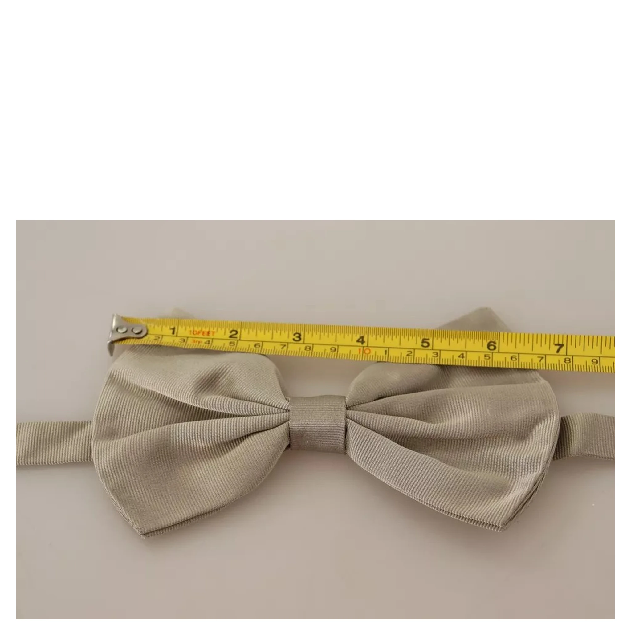 Silver Gray 100% Silk Adjustable Neck Bow Tie