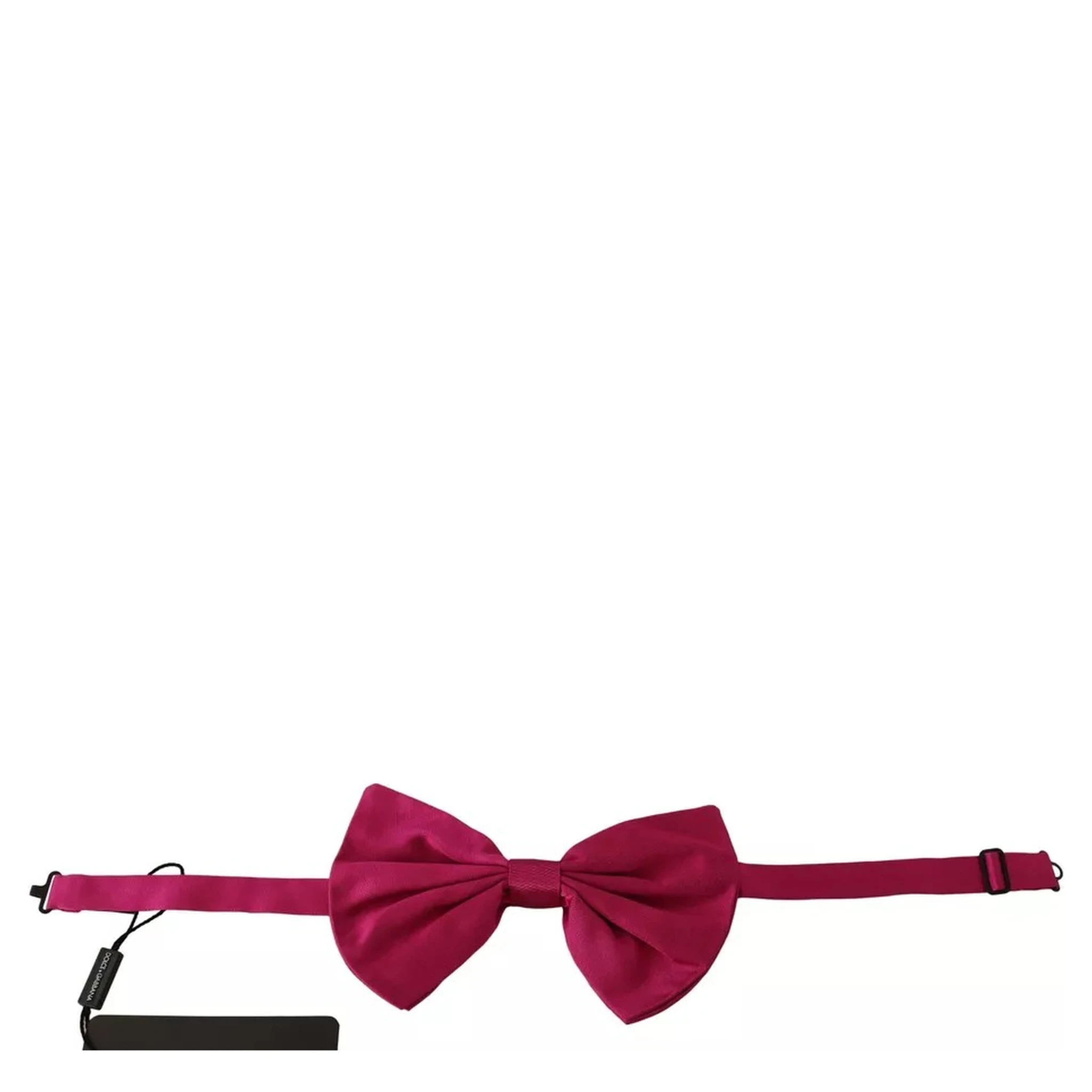 Pink 100% Silk Adjustable Neck Bow Tie Men