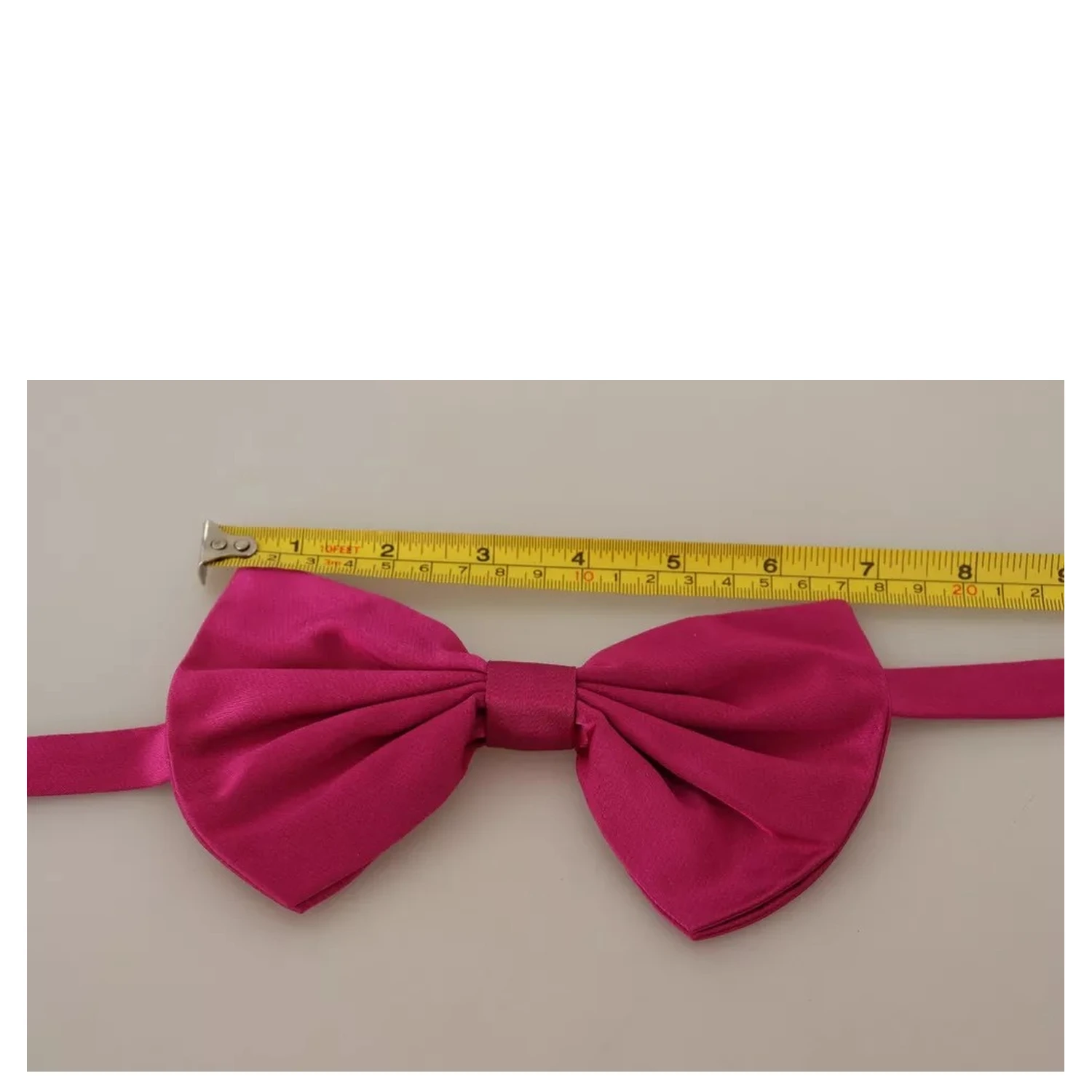 Pink 100% Silk Adjustable Neck Bow Tie Men