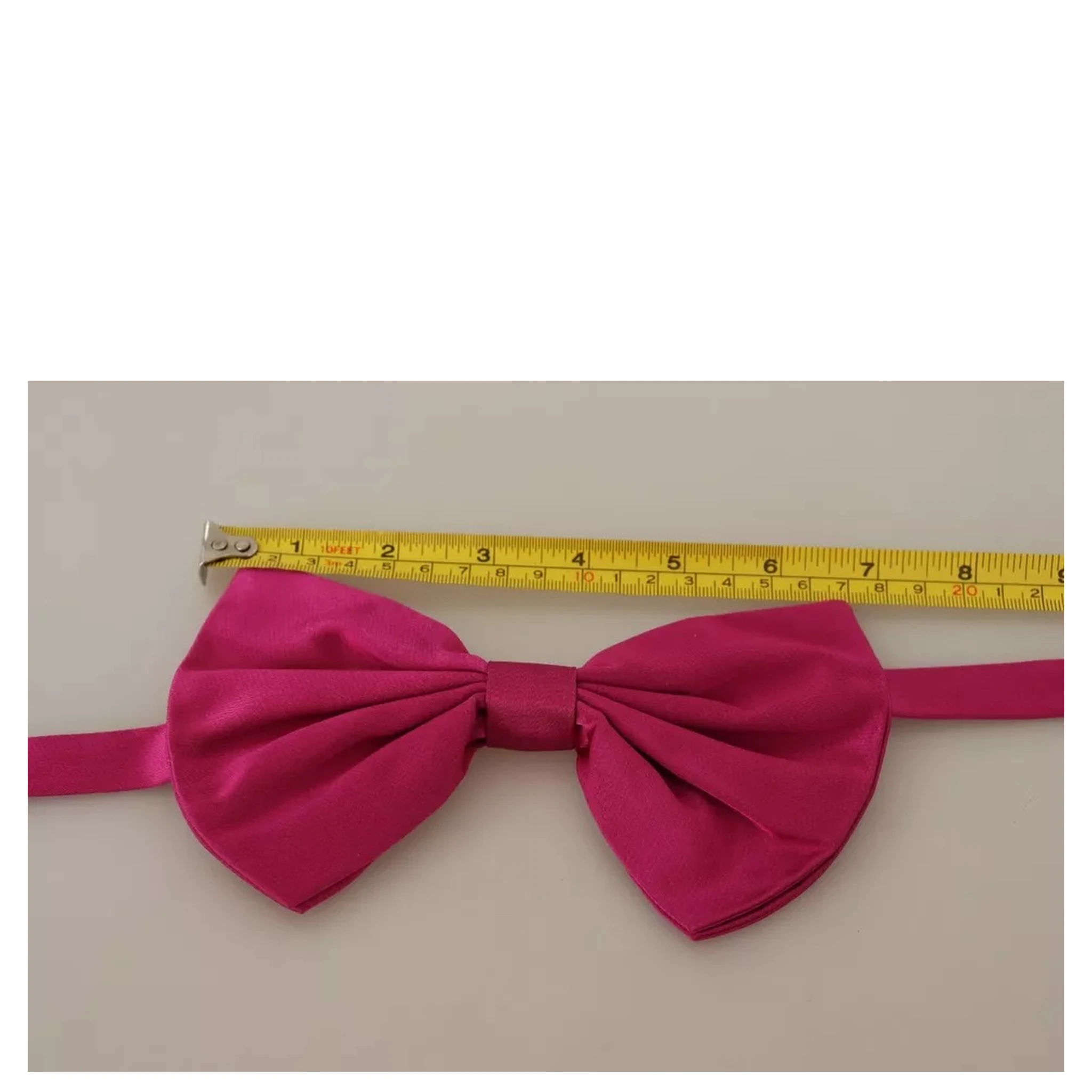 Pink 100% Silk Adjustable Neck Bow Tie Men