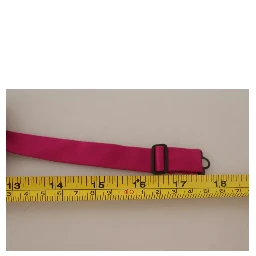 Pink 100% Silk Adjustable Neck Bow Tie Men