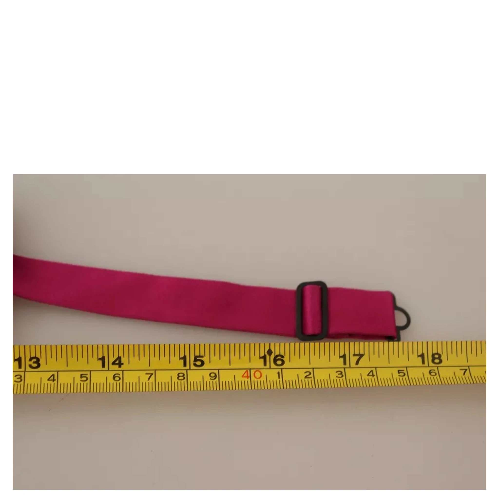 Pink 100% Silk Adjustable Neck Bow Tie Men