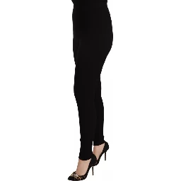 Black High Waist Stretch Pants Tights