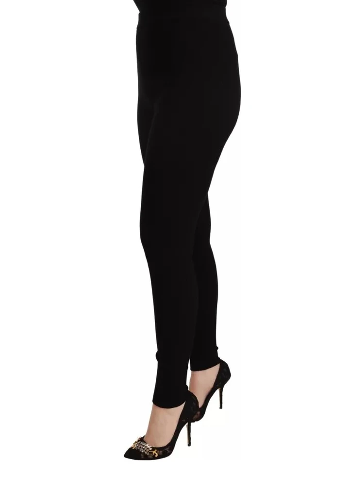 Black High Waist Stretch Pants Tights alternative