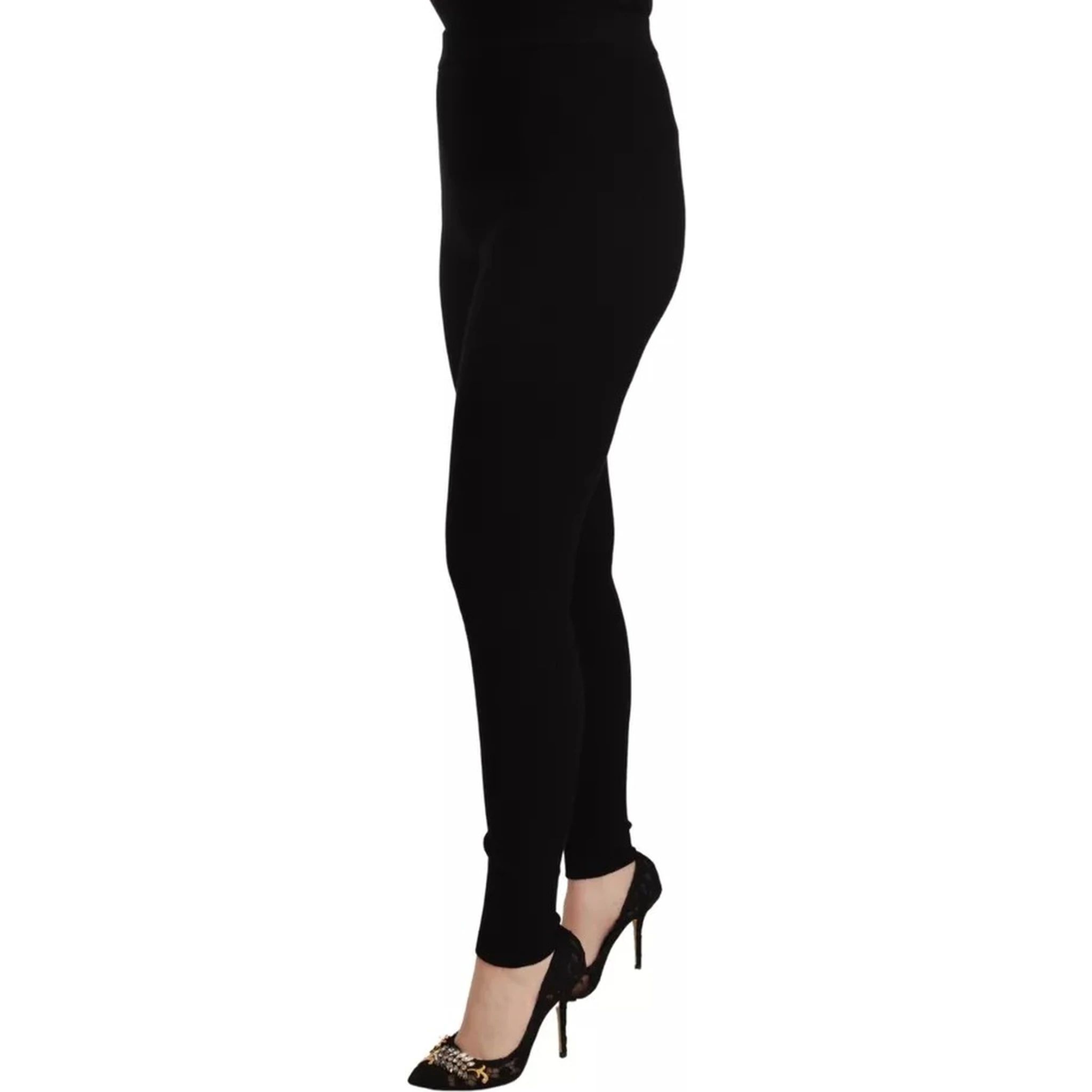 Black High Waist Stretch Pants Tights
