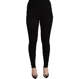Black High Waist Stretch Pants Tights