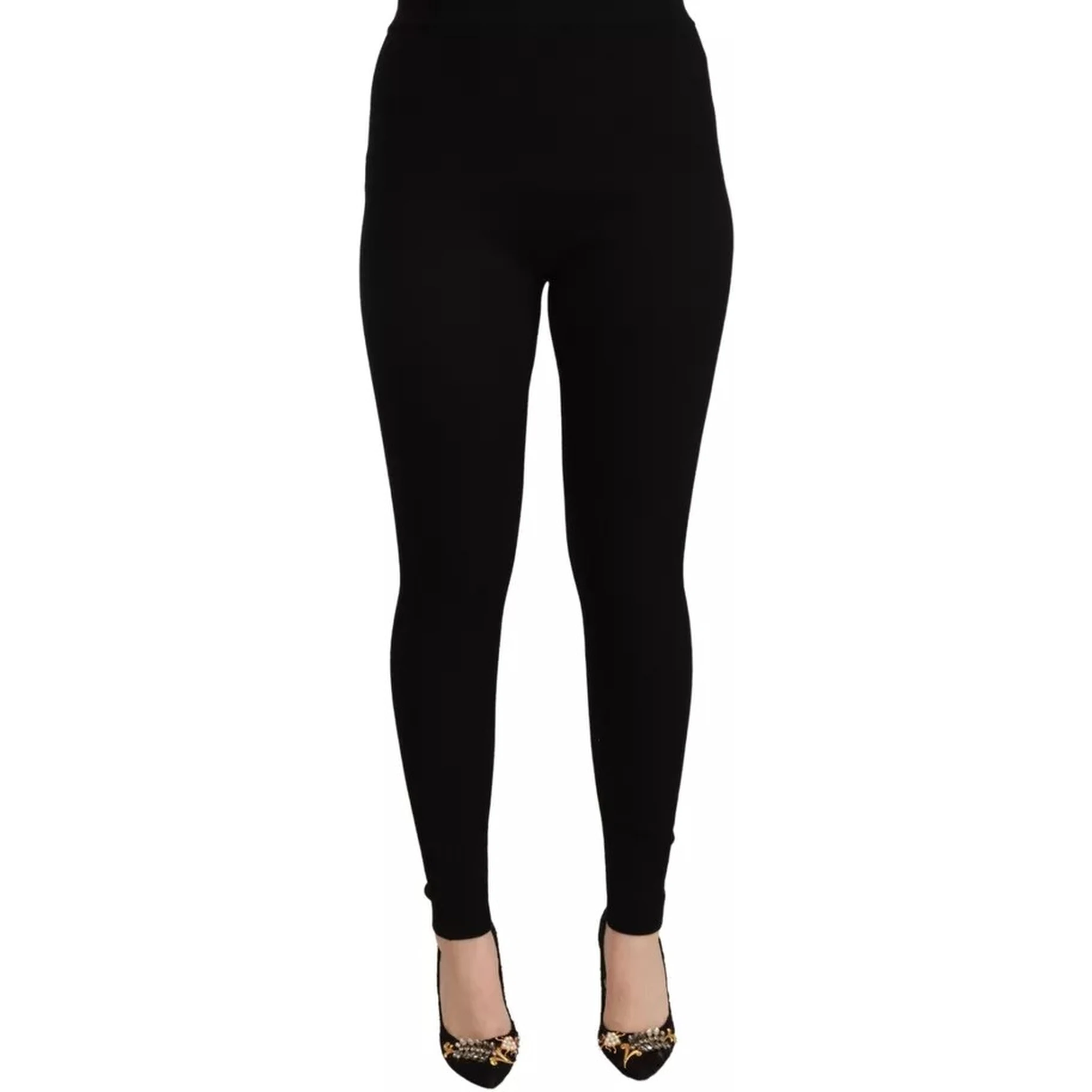 Black High Waist Stretch Pants Tights
