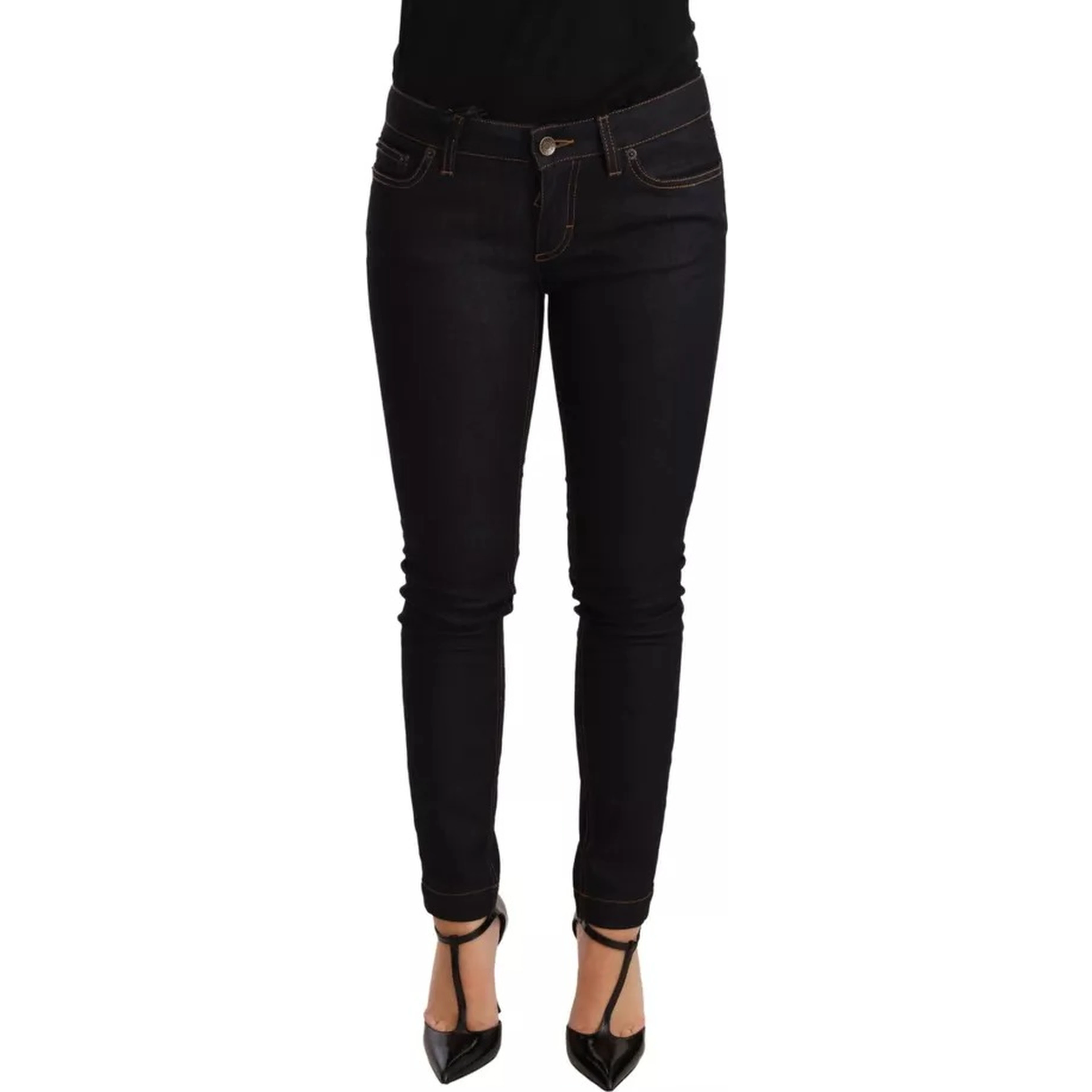 Blue Cotton Stretch Slim Fit Denim Jeans