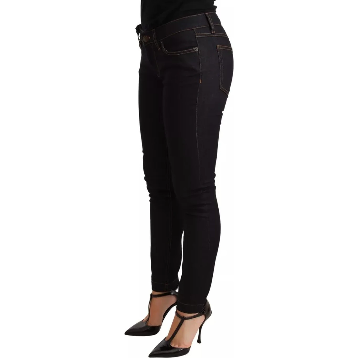 Blue Cotton Stretch Slim Fit Denim Jeans