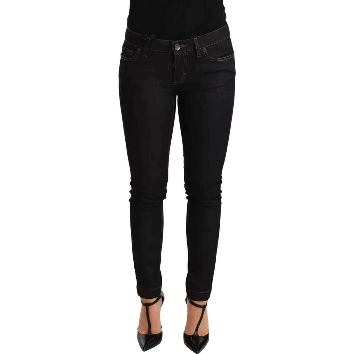 Blue Cotton Stretch Slim Fit Denim Jeans