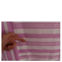 Pink White Striped Cannes Wrap Shawl Scarf