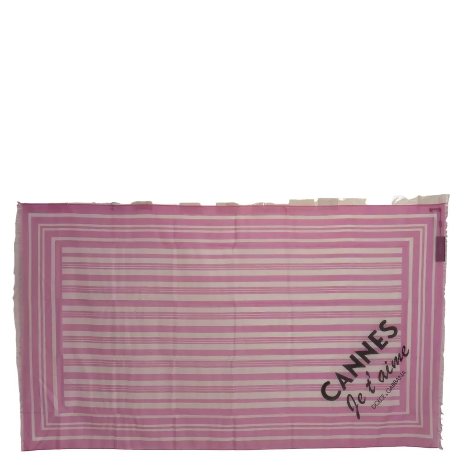 Pink White Striped Cotton Wrap Shawl Scarf