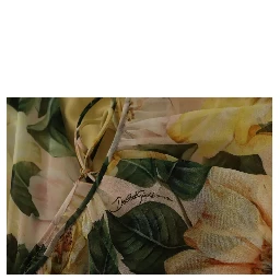 Multicolor Silk Floral Print Long Maxi Dress
