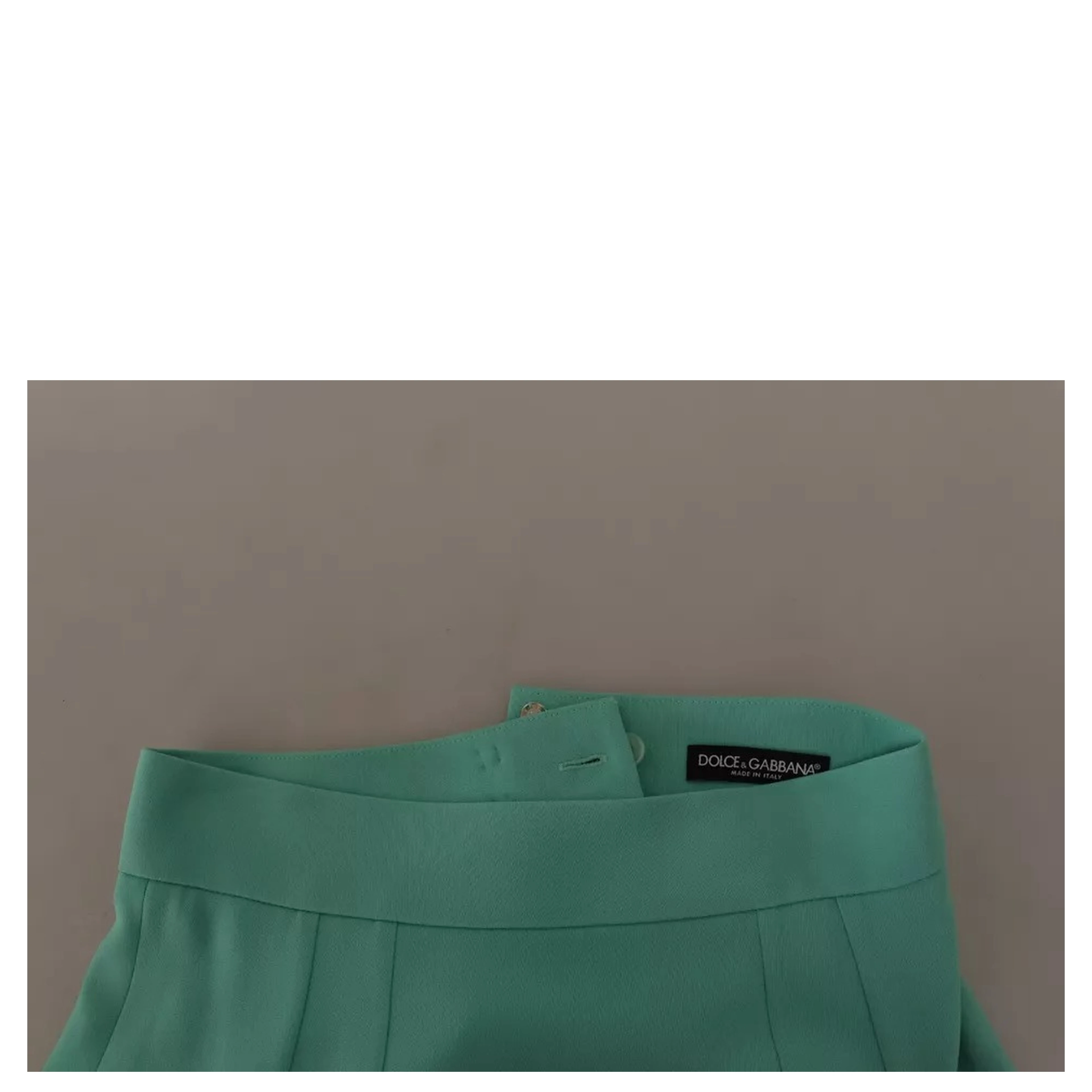 Mint Green Viscose Pencil Cut Midi Skirt