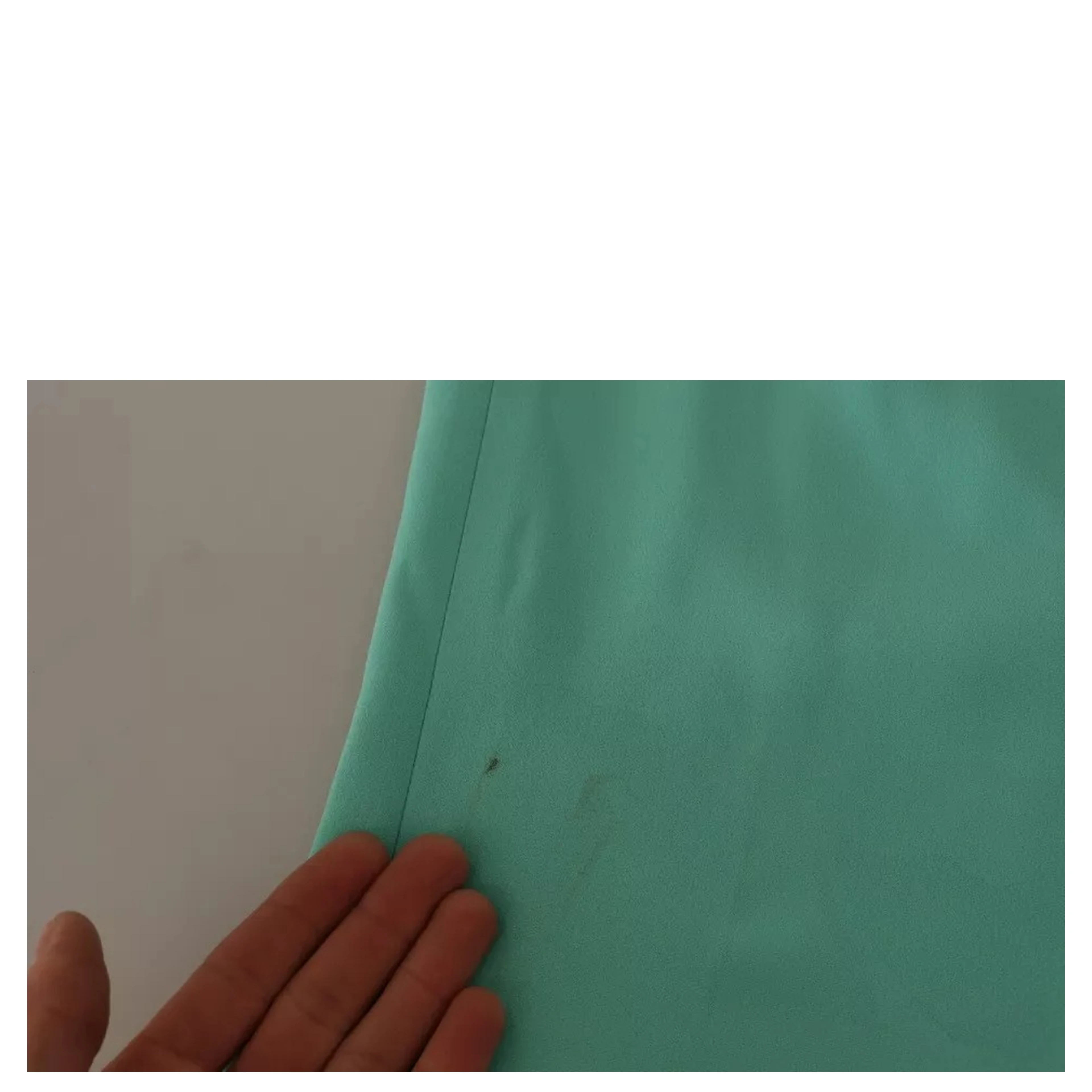 Mint Green Viscose Pencil Cut Midi Skirt