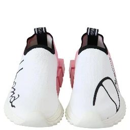 Pink White Logo Sorrento Sneakers Shoes