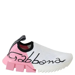 Pink White Logo Sorrento Sneakers Shoes