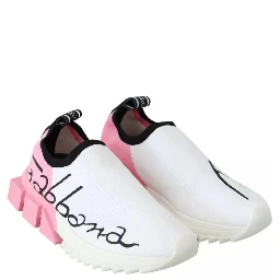 Pink White Logo Sorrento Sneakers Shoes