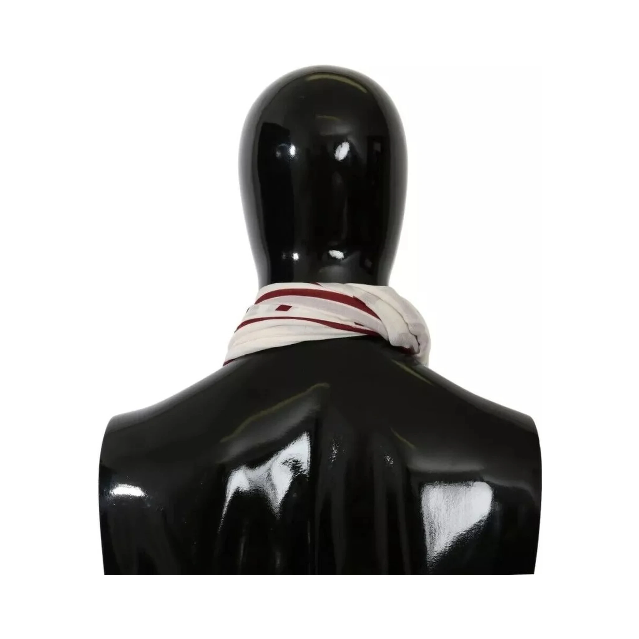 White Red Printed Wrap Shawl Modal Scarf