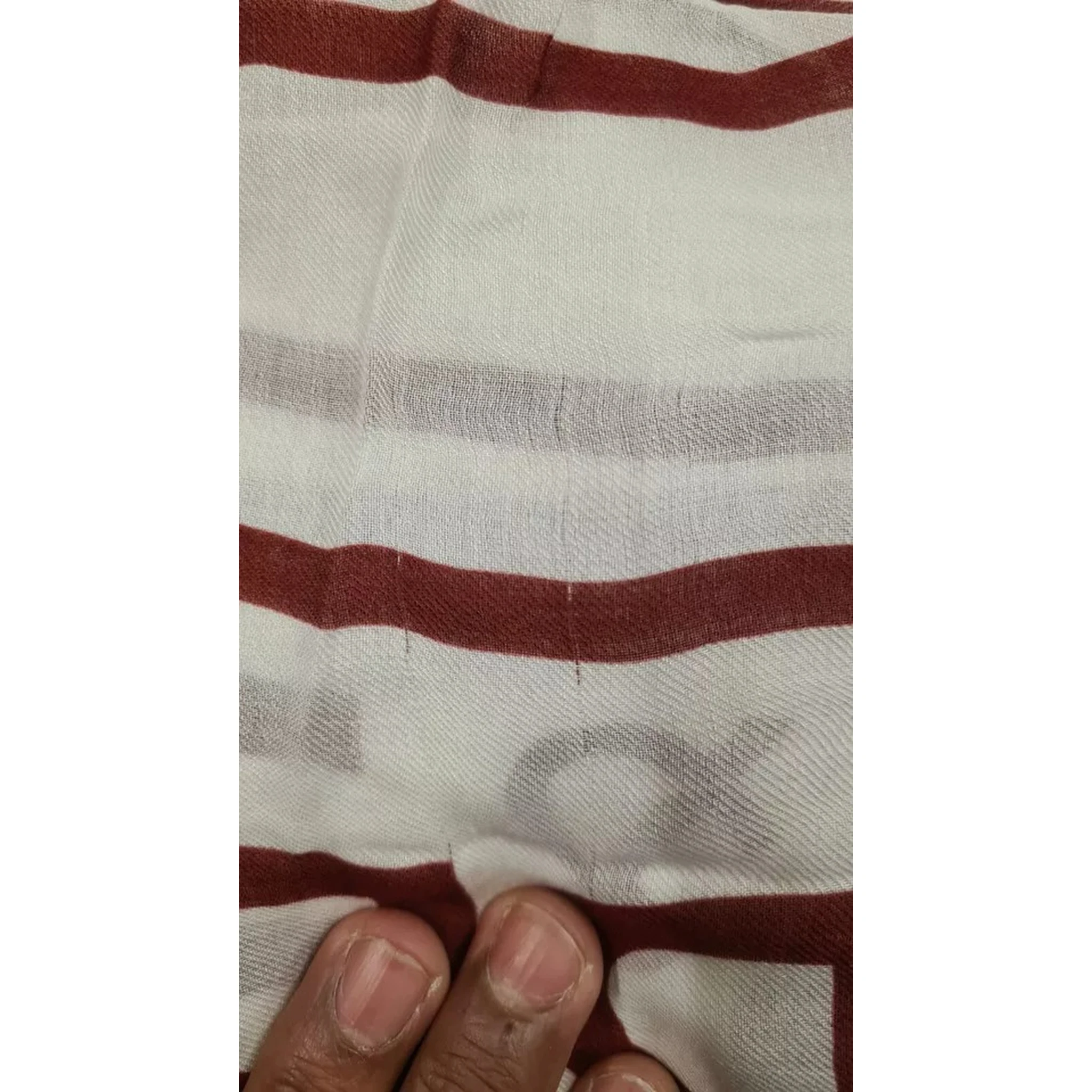 White Red Printed Wrap Shawl Modal Scarf