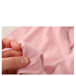 Pink Wool Mid Waist Tapered Pants