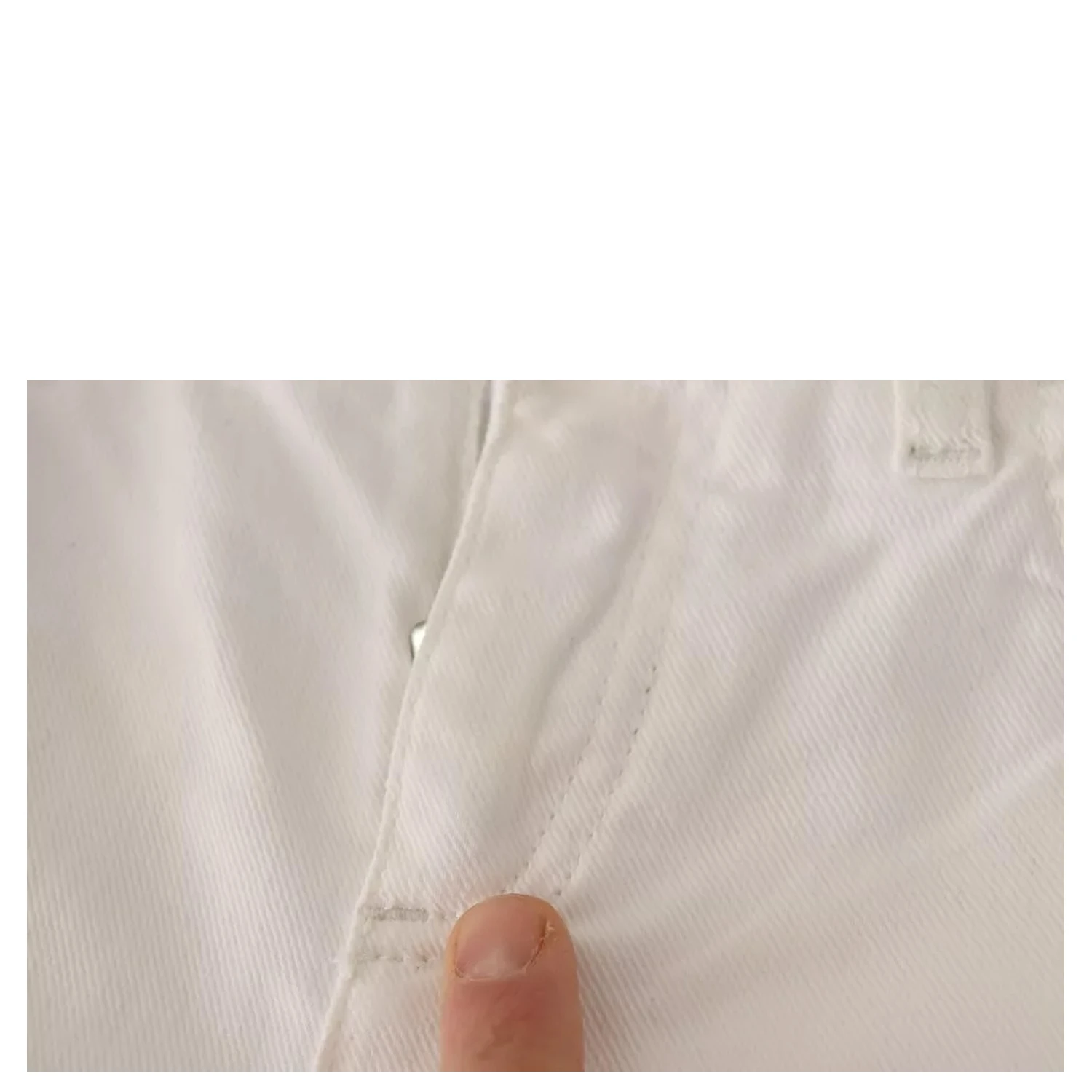 White Cotton Denim Pretty Slim Fit Jeans