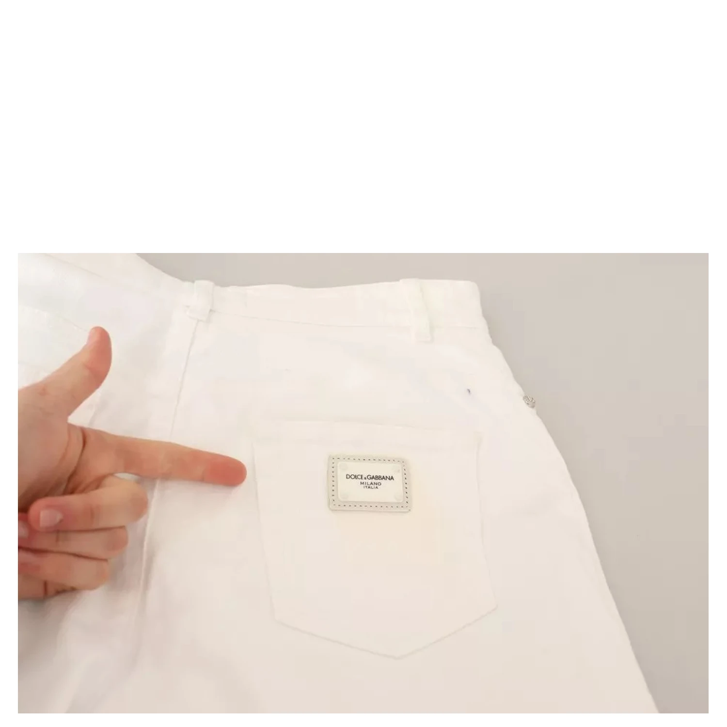 White MONICA Boot Cut Cotton Denim Jeans