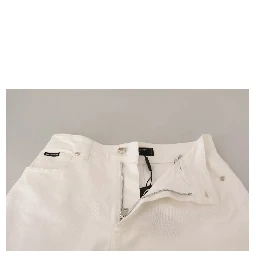 White MONICA Boot Cut Cotton Denim Jeans