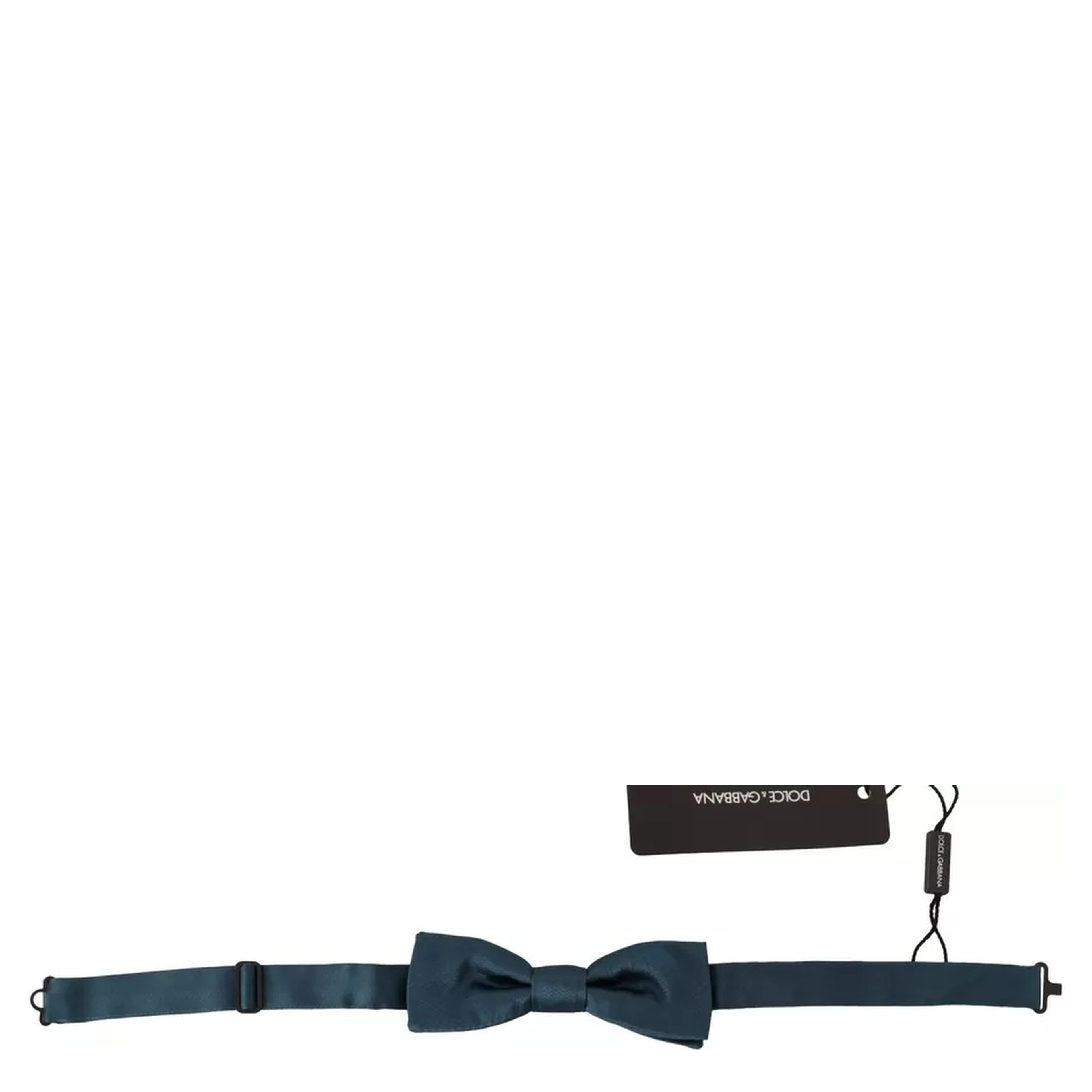 Blue 100% Silk Adjustable Neck Bow Tie Mens