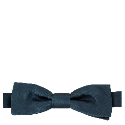 Blue 100% Silk Adjustable Neck Bow Tie Mens
