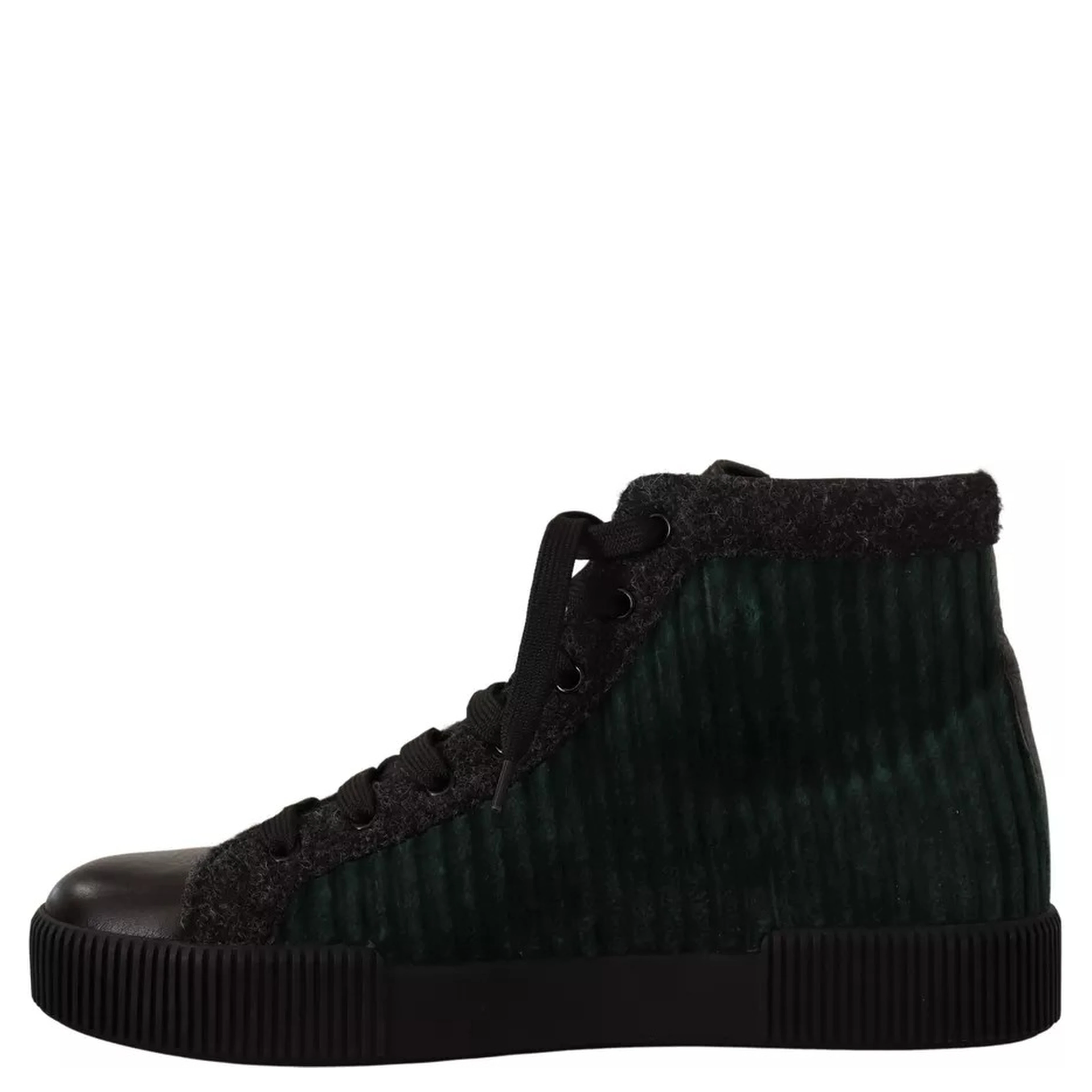 Green Corduroy High Tops Sneakers Mens Casual Shoes