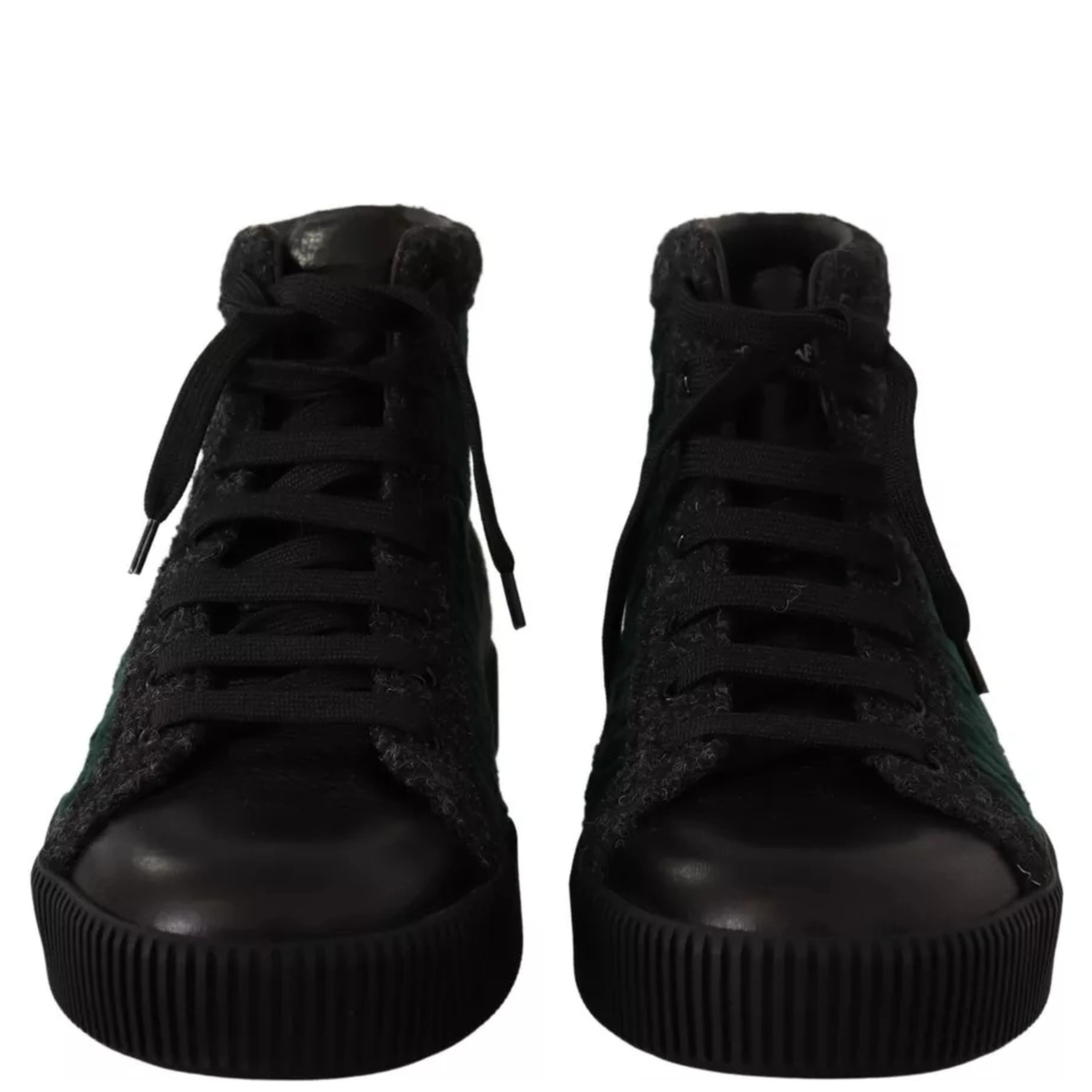 Green Corduroy High Tops Sneakers Mens Casual Shoes