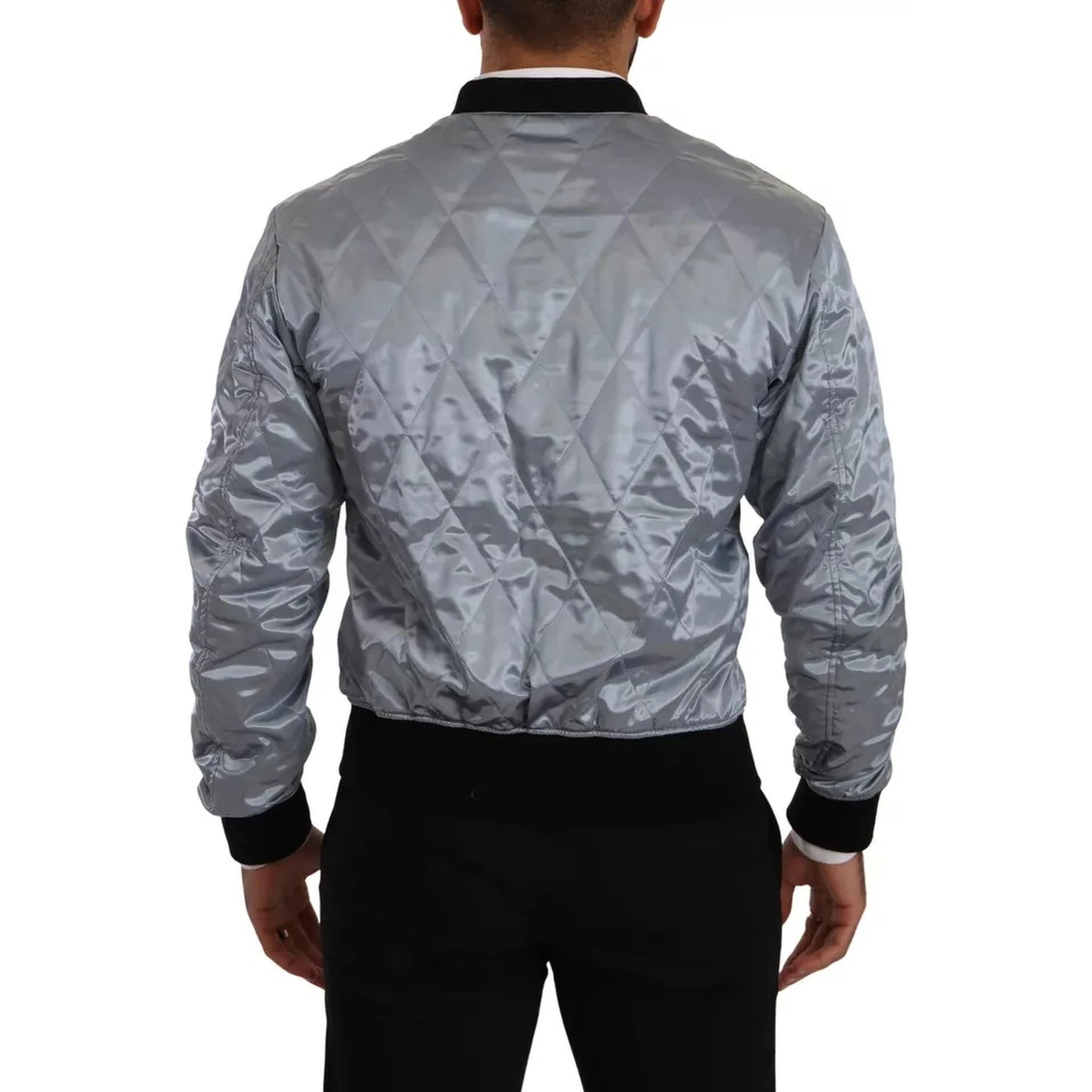 Light Blue Bomber Coat Men Jacket